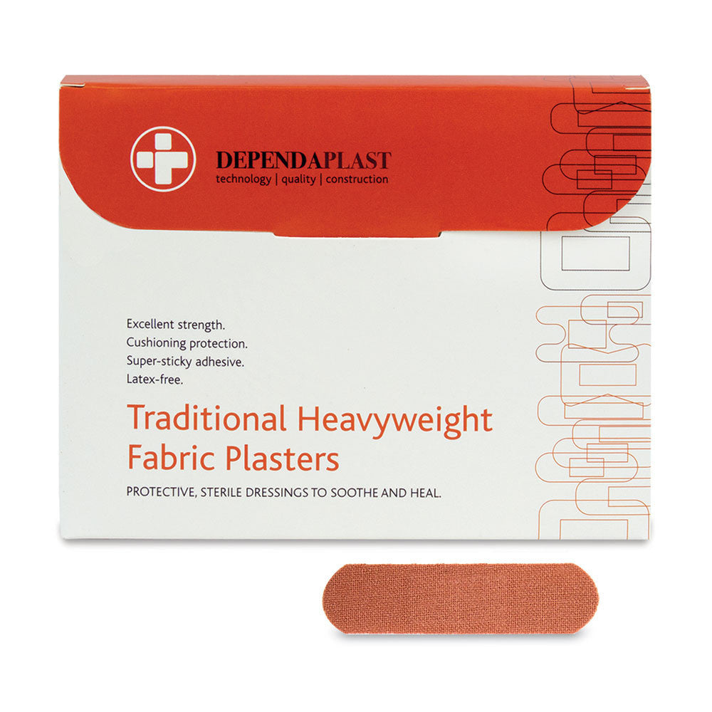 Dependaplast Fabric Plasters Traditional Heavyweight 7cm x 2cm Box of 100
