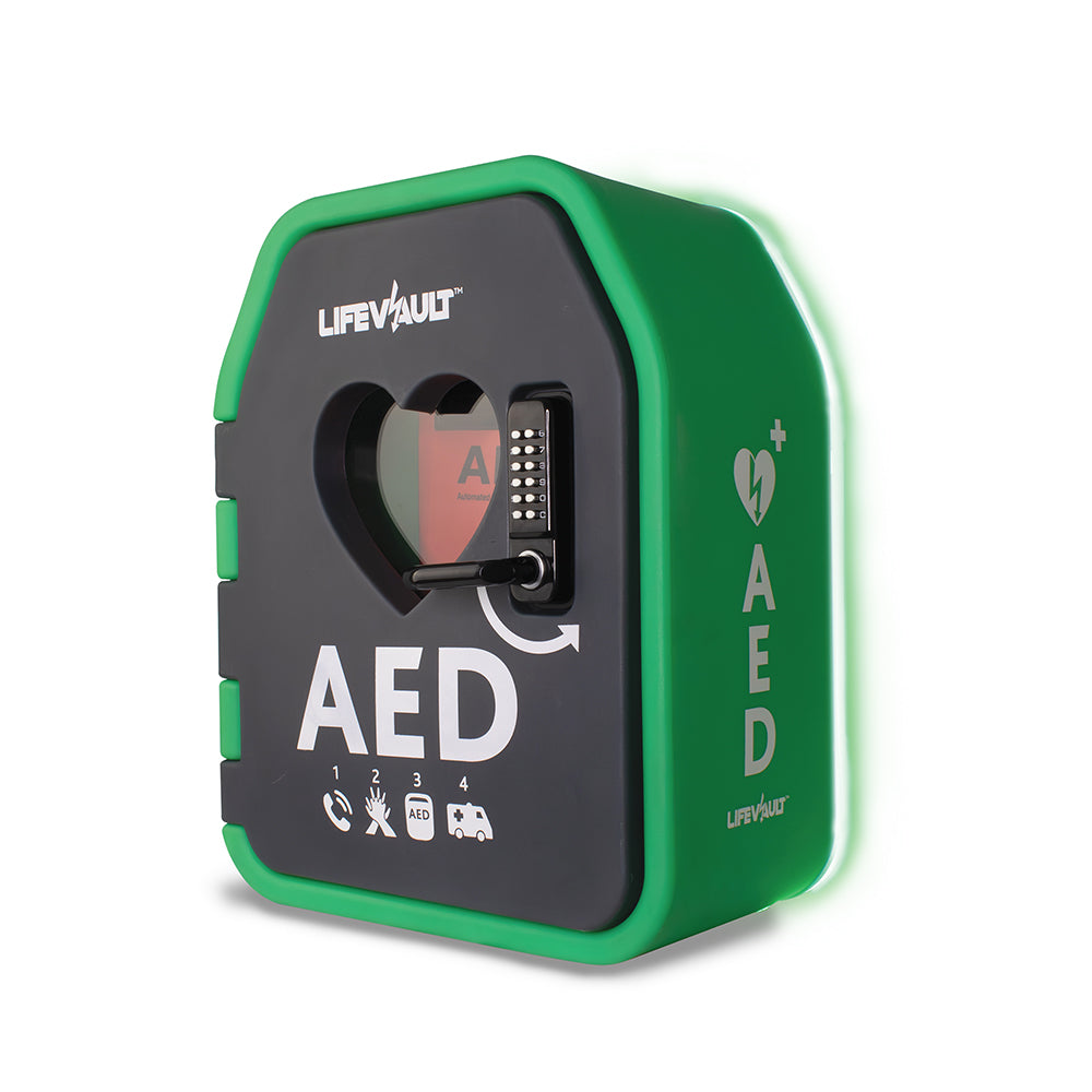 LIfeVault Temperature Controlled AED Cabinet Lockable Door