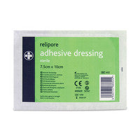 Relipore Adhesive Dressing Pads 7.5cm x 10cm Box of 50