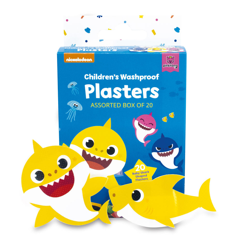 Baby Shark Washproof Plasters Assorted Box of 20